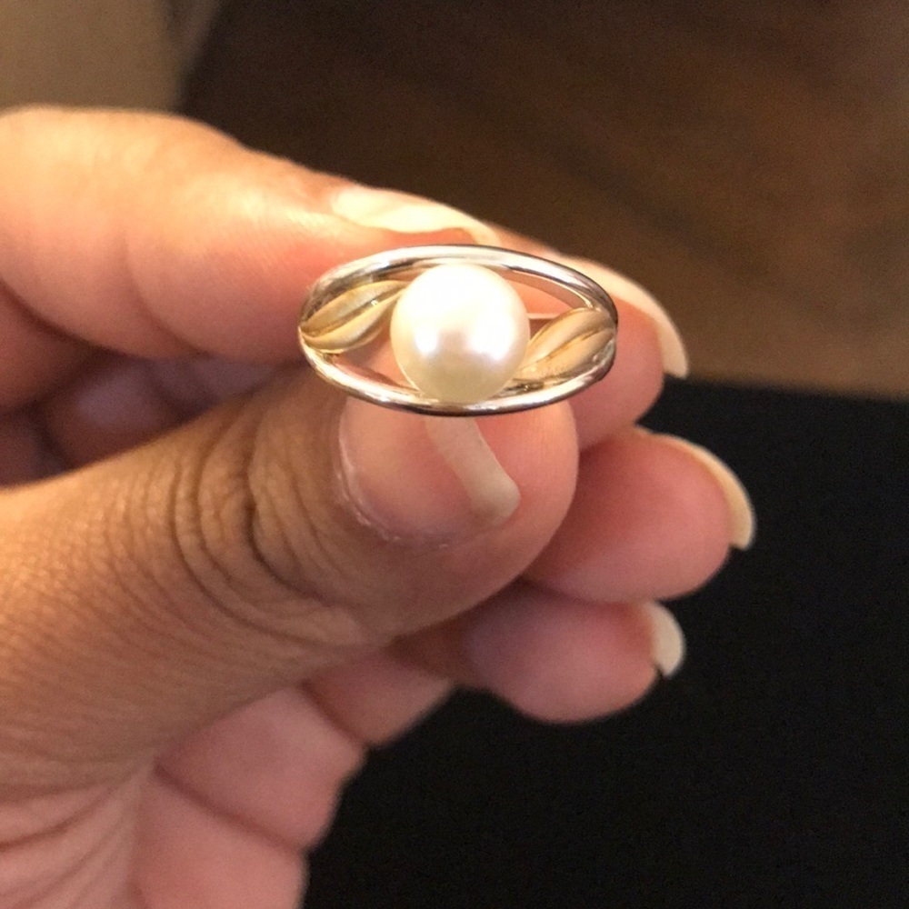 14k/Sterling Pearl Ring